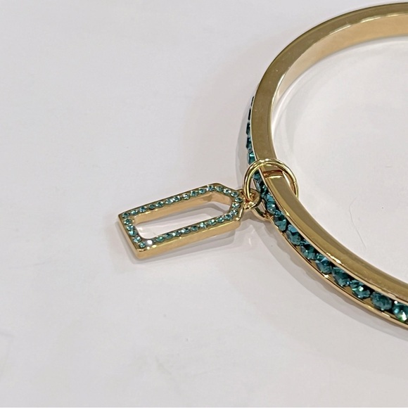 NWT Coach Pave Bangle (Color: Gold/Turquoise) - Picture 3 of 14
